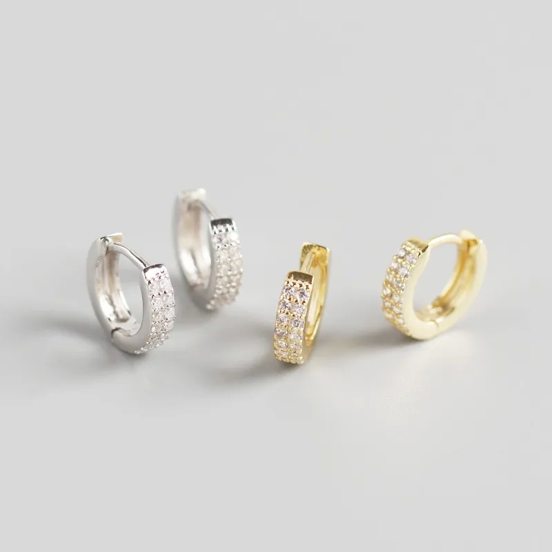 high end jewelry london "Elegant S925 Sterling Silver Double Row Diamond Earrings high end graff jewelry – Sleek Polished Celebrity Style Budget-Friendly" high end jewelry brand names