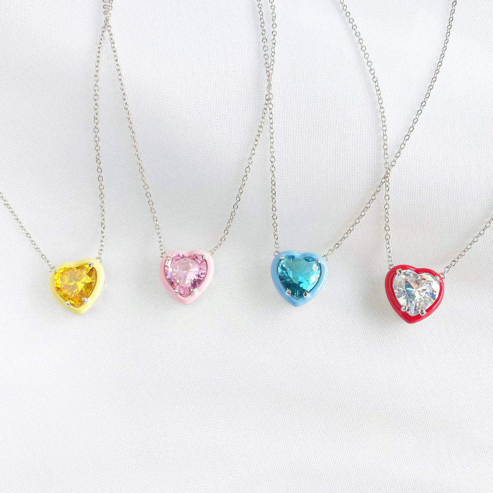 high end jewelry on amazon Exclusive Limited high end jewelry stores las vegas Edition 925 Sterling Silver Rhinestone Heart Pendant Necklace – Scratch-Resistant Feminine Classic Design wholesale high end jewelry