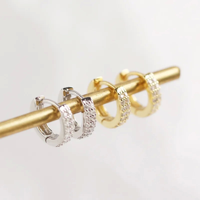 high end turquoise jewelry "Elegant S925 children's high end jewelry Sterling Silver Double Row Diamond Earrings – Sleek Polished Celebrity Style Budget-Friendly" high-end jewelry stores