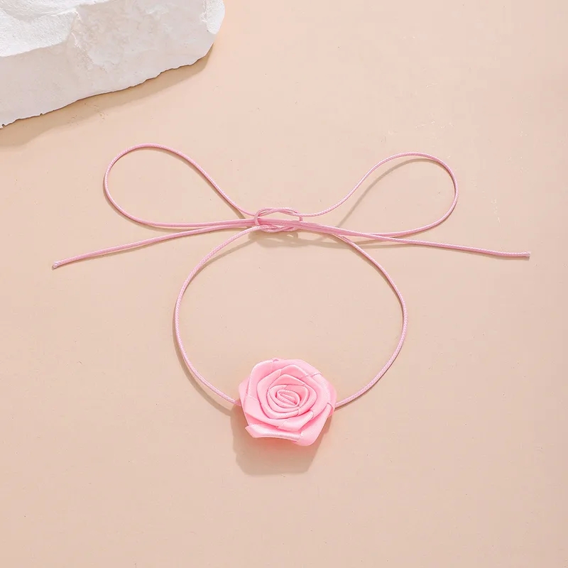 high fashion jewelry brands "Eco-Friendly Vintage Flower Wax Rope Choker – Tarnish-Resistant Romantic Style Necklace for fashion jewelry brands Wholesale" how to keep fashion jewelry from tarnishing