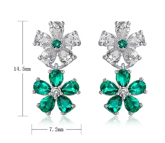 list of high end jewelry brands "Trendy van cleef high end jewelry Minimalist 925 Sterling Silver Drop Earrings with Lab-Grown Emerald – Artsy & Multifunctional Style" high quality piercing jewelry uk