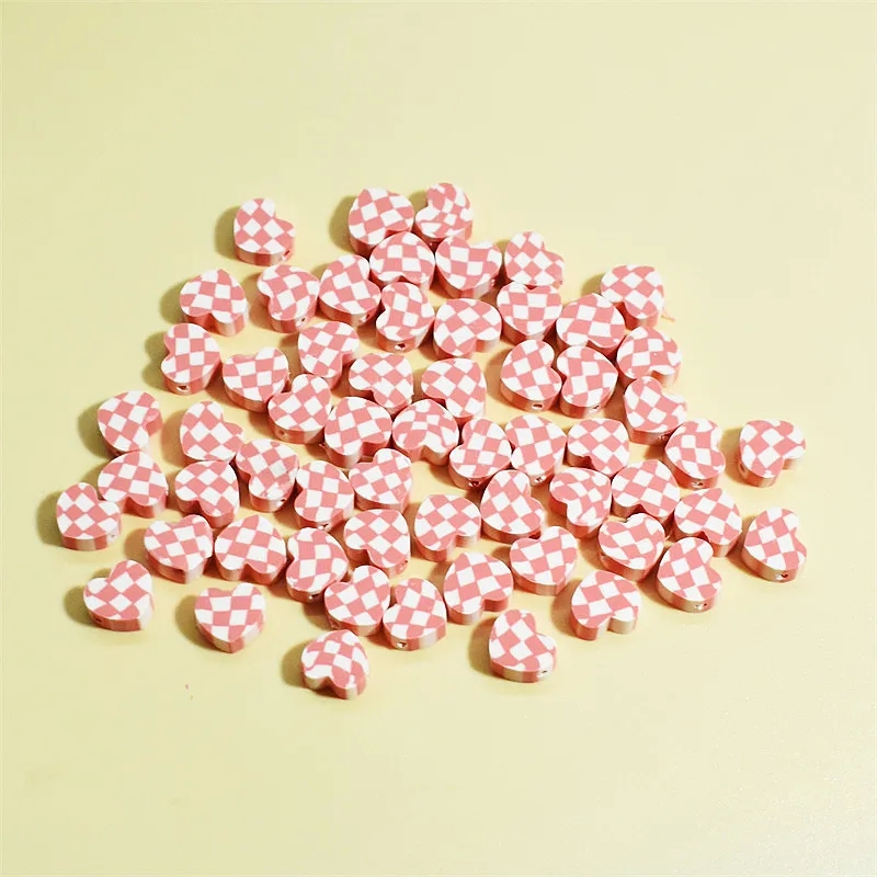 jewelry making kit for 7 year old "Custom Bohemian Chic Heart Clay Beads - 100 PCS Sleek Design Soft Clay pearls for jewelry making Beads for Crafting" types of pliers for jewelry making