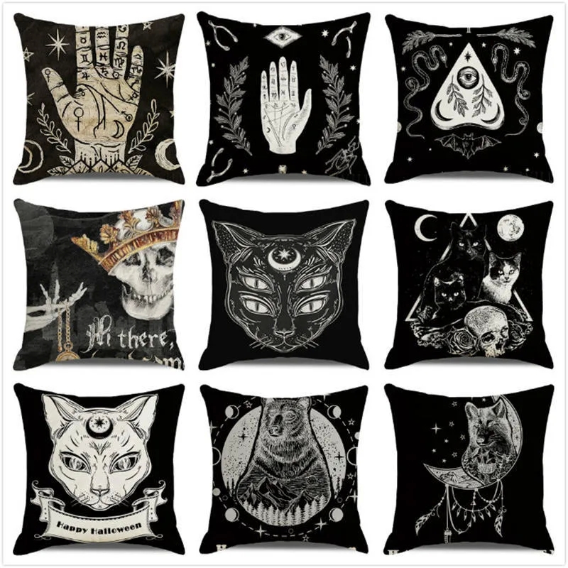 home 360 kitchen utensils "Tribal High-Fashion Retro Skull 1970 mobile home kitchen Pillow Cases – Timeless Punk Sofa Decor for Halloween & Beyond" home kitchen eastwood