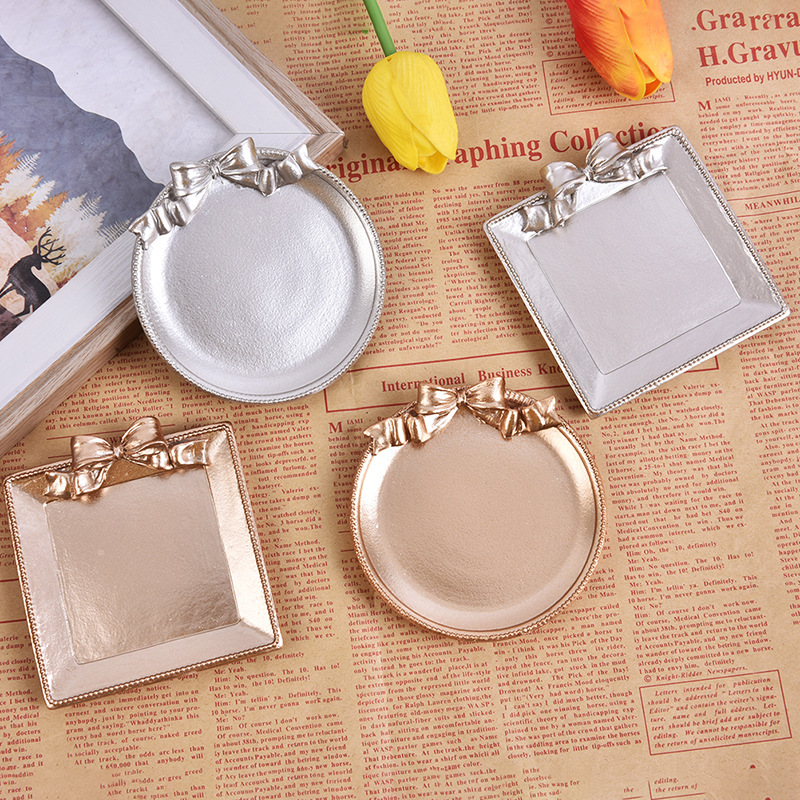 home kitchen set Vintage-Inspired Resin Bow Tray - Vibrant Minimalist Jewelry Storage for home kitchen and design Everyday Rings, Necklaces & Earrings interior design for home kitchen