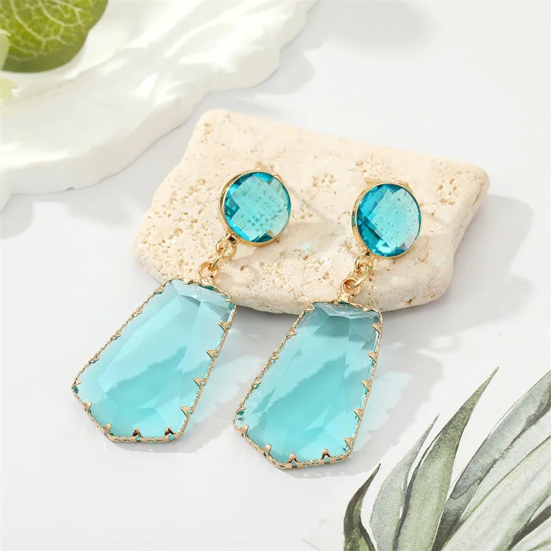 how to clean fashion jewelry "Wholesale Retro Geometric Alloy Glass Drop Earrings – Sleek indian fashion jewelry online usa Feminine Timeless Elegance" christian dior fashion jewelry