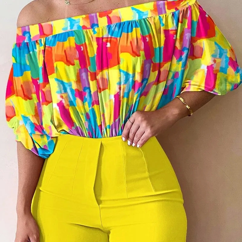 indian women clothing Rustic Refined Women's Casual women's clothing kansas city Stripe Floral Polyester Shorts Set – Sleek & Stylish women's clothing shops near me