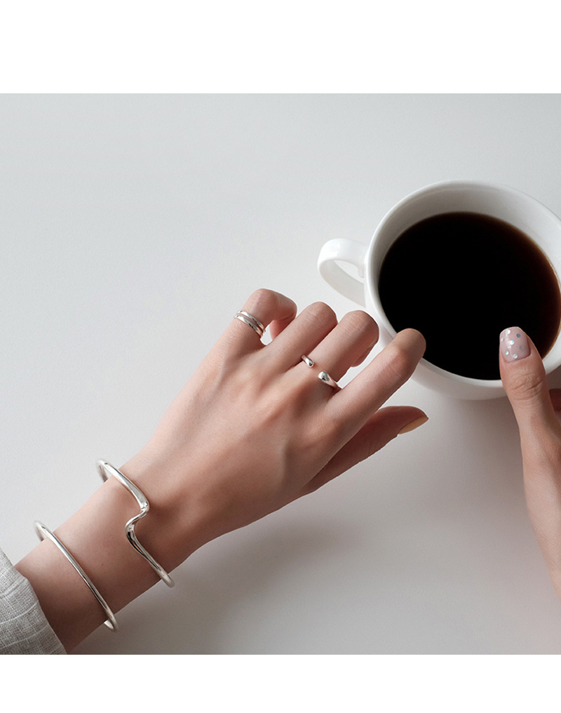 insurance for high end jewelry Wholesale Korean S925 Sterling Silver high end gold jewellery Water Drop Ring - Glossy, Matte, Grunge Styles Available high end enamel jewelry
