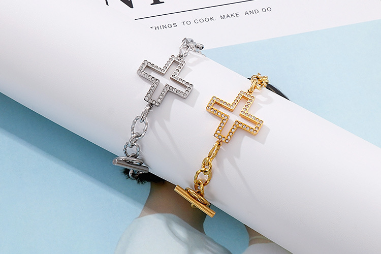 irelia fine jewelry Eco-Chic Recycled Titanium Steel 18K Gold Plated Non-Toxic Artsy Letter Bracelets – online fine jewelry Wholesale Bulk fine jewelry ysl