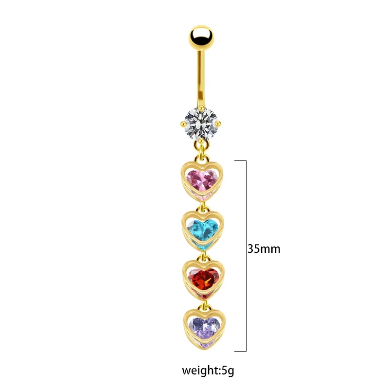 jcpenney fine jewelry "Vintage Glam Heart & Butterfly Belly Rings – zacks fine jewelry 316L Stainless Steel Rhinestone Inlay Non-Toxic Gold/White Gold Plated" howard's fine jewelry