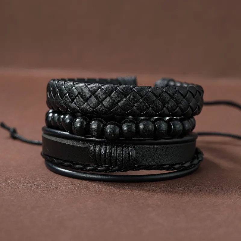 jcpenney men jewelry "Trendsetting Men's Beaded PU Leather Bracelet Set – Affordable Luxury men's jewelry websites Limited Stock High-Fashion Statement" men's jewelry amethyst