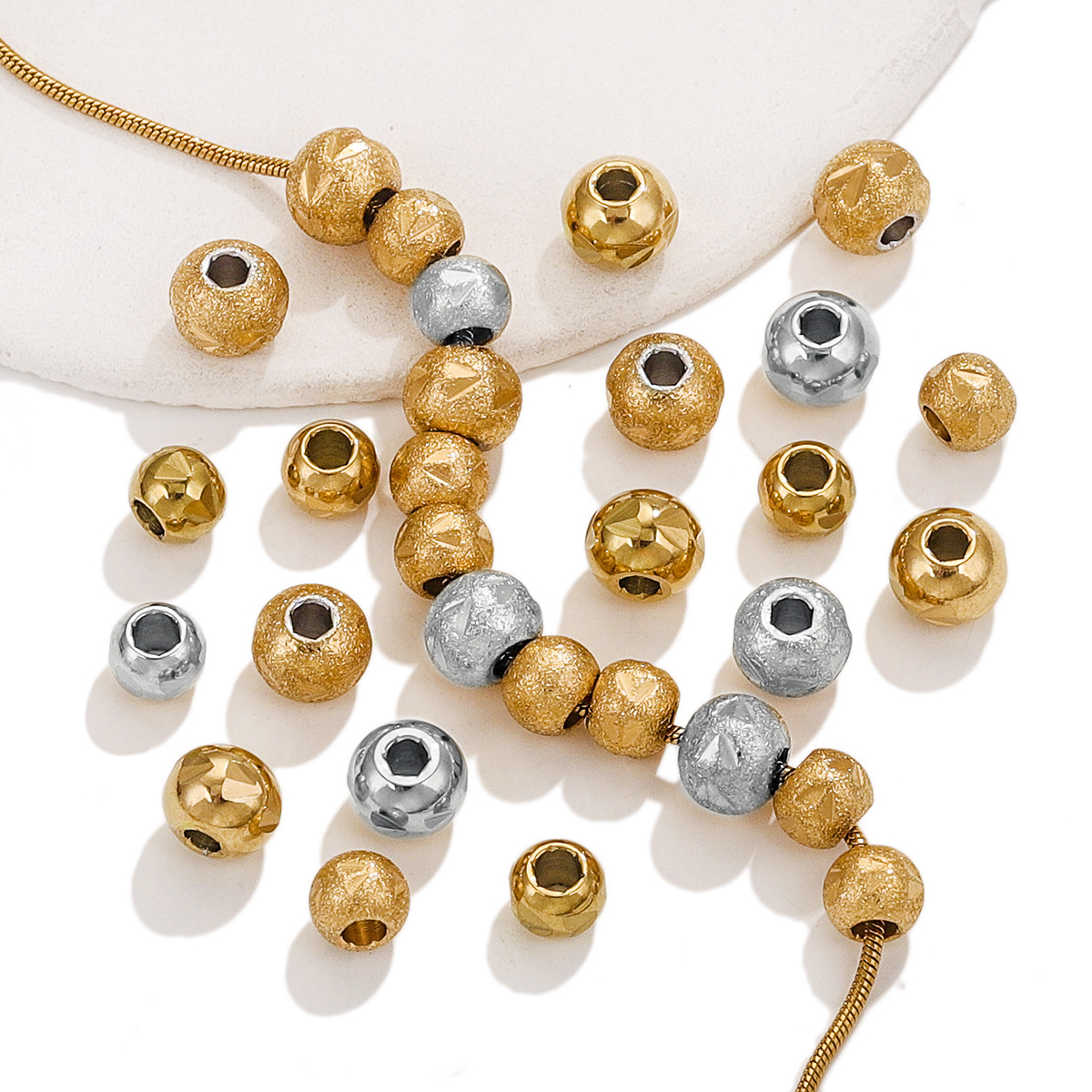jewelry design 101 Wholesale 20 PCS Polished 5mm/6mm 304 Stainless Steel Gold Plated Jewelry Accessories - Safe jewelry making logo & Premium Quality jewelry making magazines