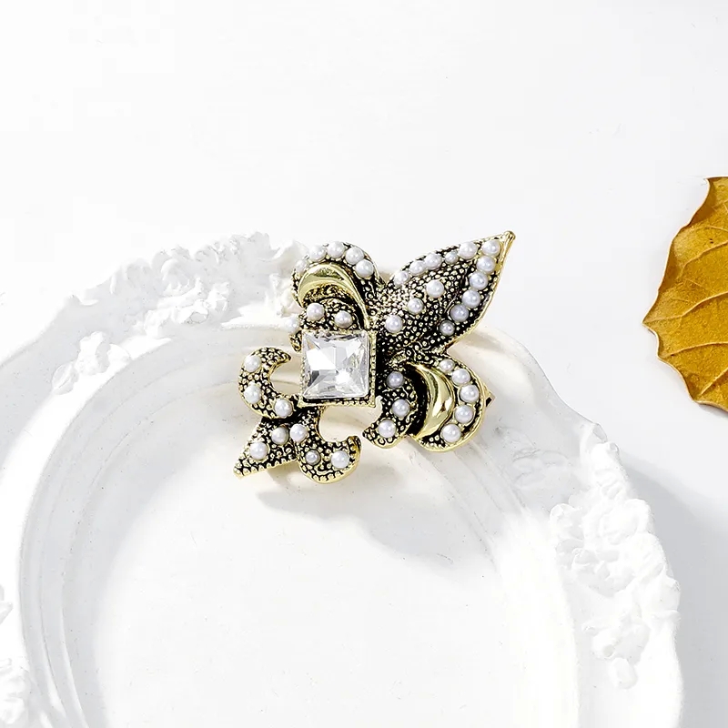 jewelry fashion accessories Vintage Boho fashion accessories in the philippines Anchor Brooch with Alloy Inlay & Artificial Pearls – Retro Unisex Festival Fashion Pin fashion accessories list for men