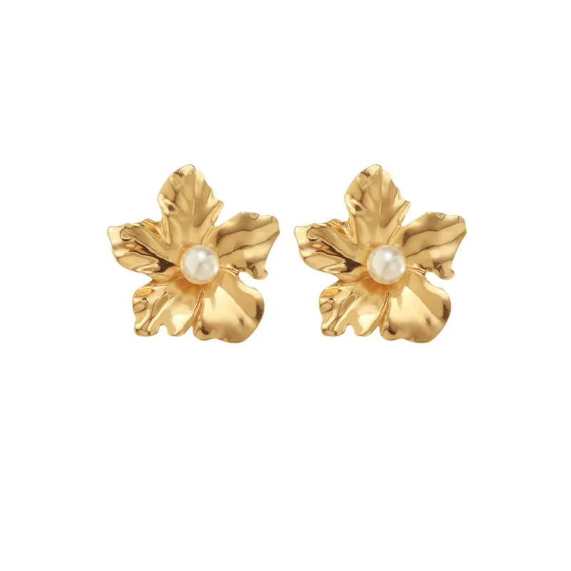 jewelry fashion fall 2023 "Personalized Safe Metal Flower Stud Earrings – Simple Elegance fashion jewelry for girls Wholesale Design" fashion jewelry earrings