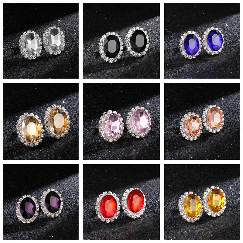 jewelry fashion fall 2023 "Vibrant Grunge Chic: Premium Blue Crystal Alloy Diamond Stud korean fashion jewelry wholesale Earrings for Women" fashion jewelry for wedding