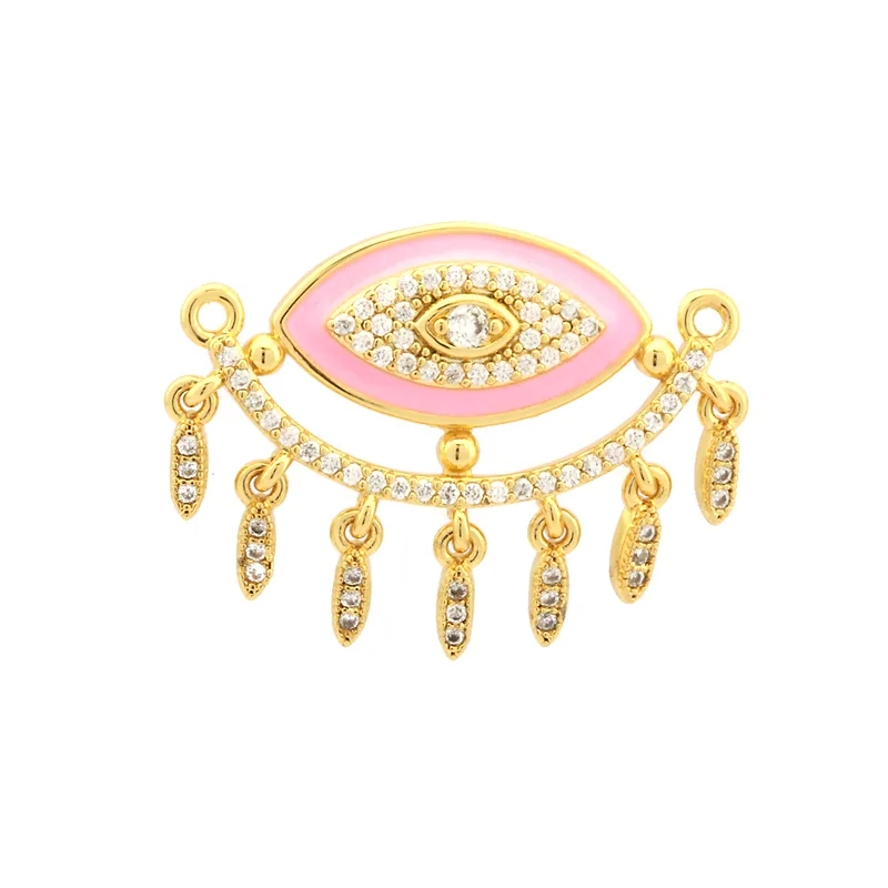 jewelry making chain Nordic vintage charms for jewelry making Chic Devil's Eye 18k Gold Plated Zircon Charm Jewelry – Statement Piece for Formal & Daily Wear jewelry making wax