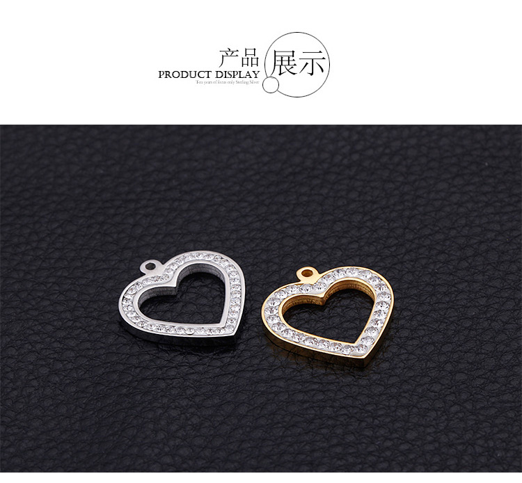 jewelry making diy Elegant Recycled Titanium jewelry making pliers set Steel 18K Gold Plated Heart Pendant with Premium Rhinestones jewelry making classes orange county