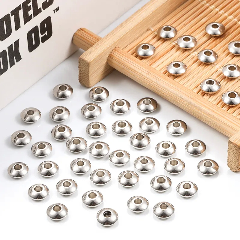 jewelry making for 7 year olds "Handcrafted 100-Pack 6*2mm jewelry making hobby Polished Stainless Steel Beads Safe & Gift-Ready for Craftsmanship Projects" 6mm green beads for jewelry making