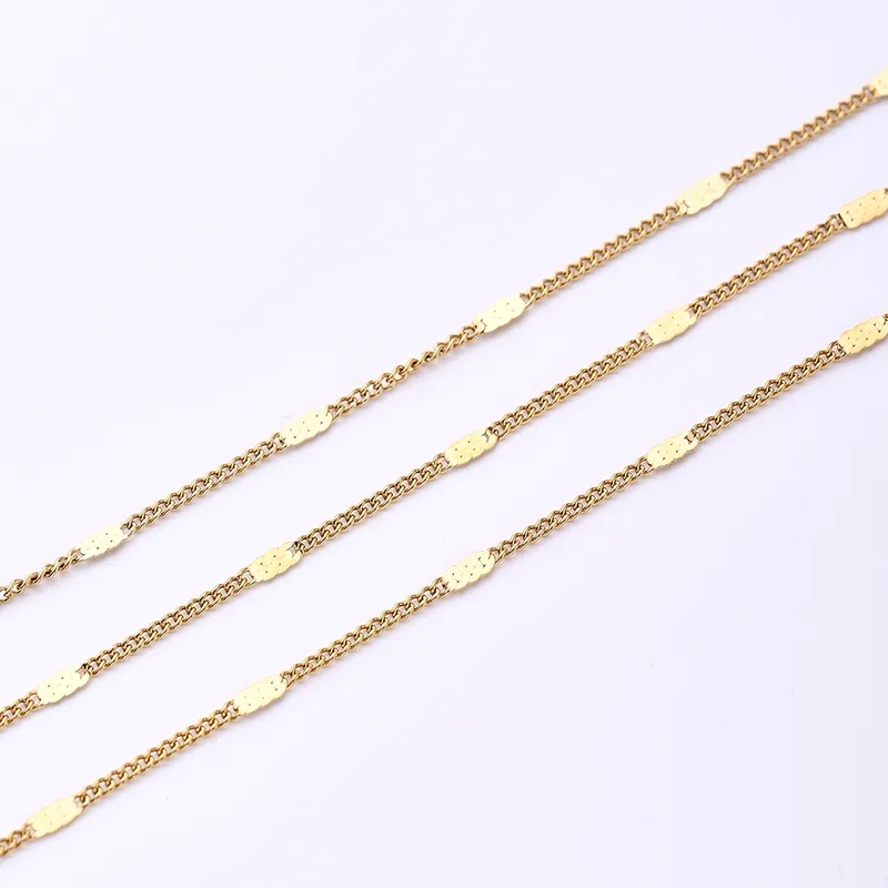 jewelry making kit for adults "Trendy 304 Stainless Steel 18K Gold Plated 2*1.5mm Jewelry Roll – Grunge to Refined Elegance jewelry making reality tv show Celebrity Style" 00s jewellery