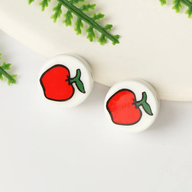 jewelry making kit michaels "Vintage-Inspired Ceramic Apple - High-Quality Antique Design Vibrant Heritage open jump rings for jewelry making Art Piece" jewelry making rochester ny