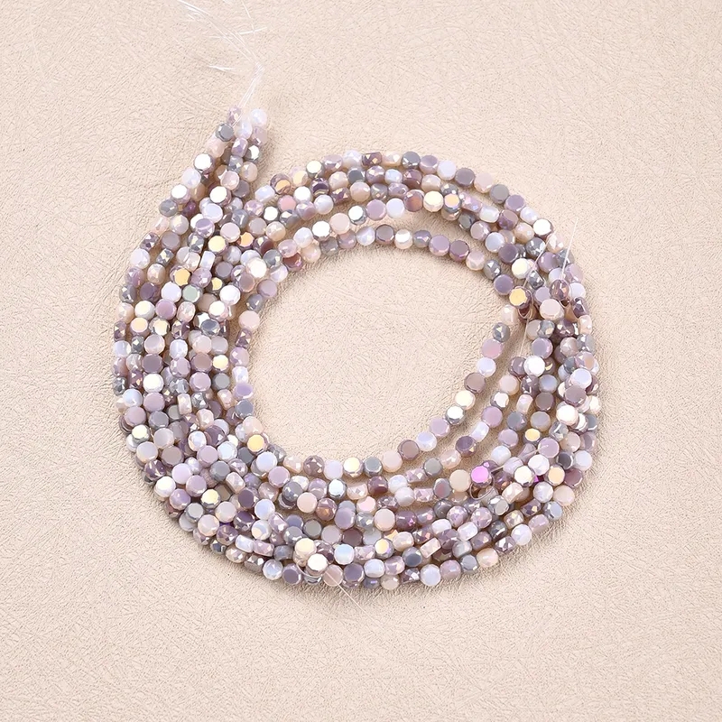 jewelry making kit michaels Wholesale Luxury 5-Strand 4x2.5mm Electroplated Glass Beads handmade jewelry making – Premium Earthy Candy Beads for Affordable Fashion Jewelry 4mm black beads for jewelry making