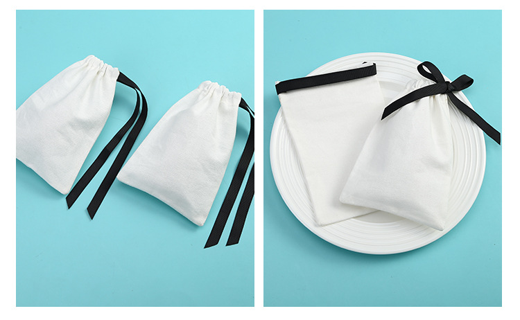 jewelry making with beads Custom Bold & Dainty Skin-Friendly Recycled Cotton Drawstring Jewelry Packaging Bags - jewelry making for kids Simple Solid Color Style 01 jewelry limited