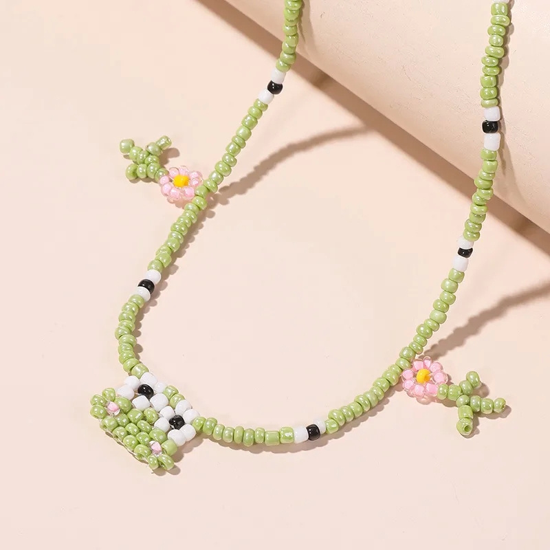 kendra scott fashion jewelry "Boho fashion jewelry brand list Rustic Flower Seed Bead Necklace – Affordable Luxury Gift-Ready Pendant Chain" fashion jewelry girl