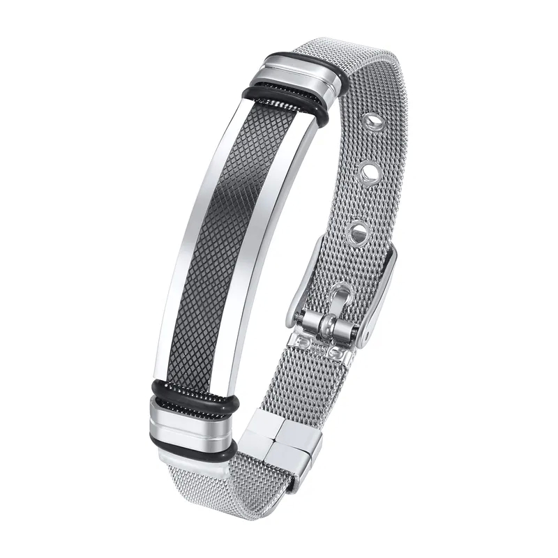 konstantino men's jewelry "Wholesale Minimalist why do guys wear jewelry Sparkling 304 Stainless Steel Hypoallergenic Color Block Bangle – Premium Bulk" good men's jewelry brands