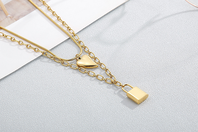 lucido fine jewelry Wholesale Custom Matte Titanium Steel 18K Gold Plated fox fine jewelry Glistening Heart Necklace - High-End Fashion Jewelry fine jewelry prices