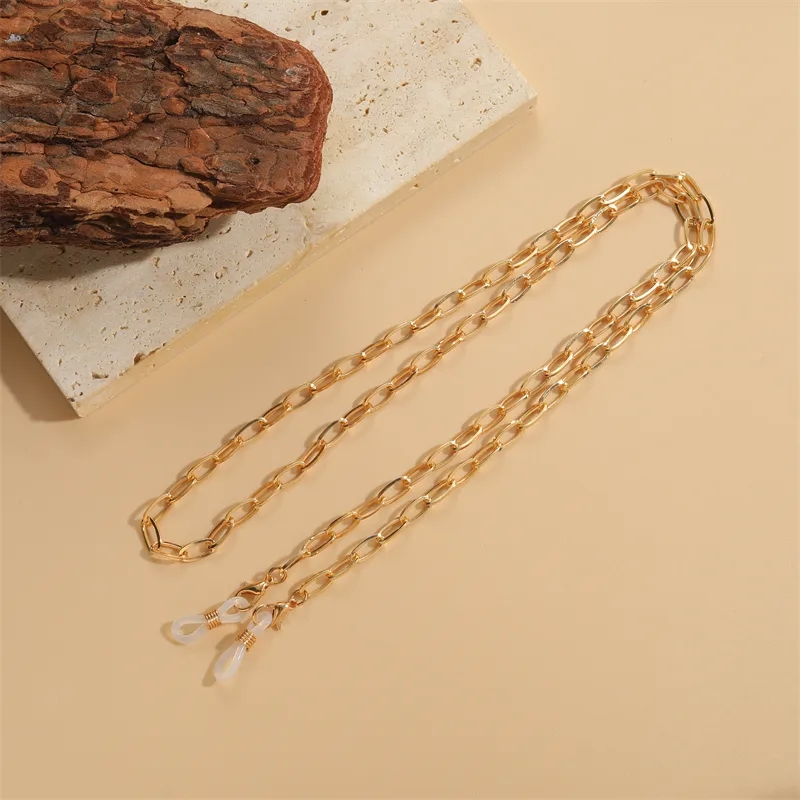 glistening "Timeless Boho Skin-Friendly Alloy Silica Gel Glasses Chain – Retro durable Geometric Commute Style for Women & Men" simple elegance