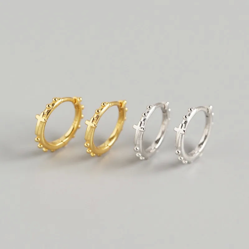 lv high end jewelry "Elegant Bespoke S925 Sterling Silver Geometric Cross Bead Earrings – high end diamond jewelry brands Sophisticated Wholesale Design" high end jewelry consignment near me