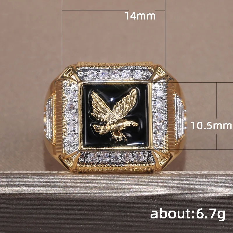 macy's men's jewelry sale "Limited Stock Bohemian Eagle Diamond Gold-Plated Ring – Feminine Men's lord of the rings men's jewelry Copper Jewelry" costco men jewelry