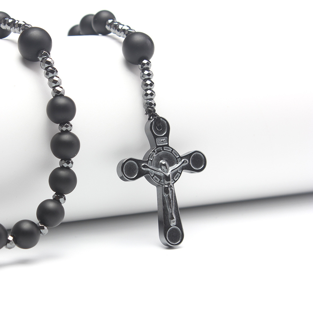 men's jewelry box Vintage Chinoiserie Geometric Cross Beaded Men's Pendant Necklace 14k gold men's jewelry – Classic, Authentic, Colorful Ethnic Style maison men's jewelry