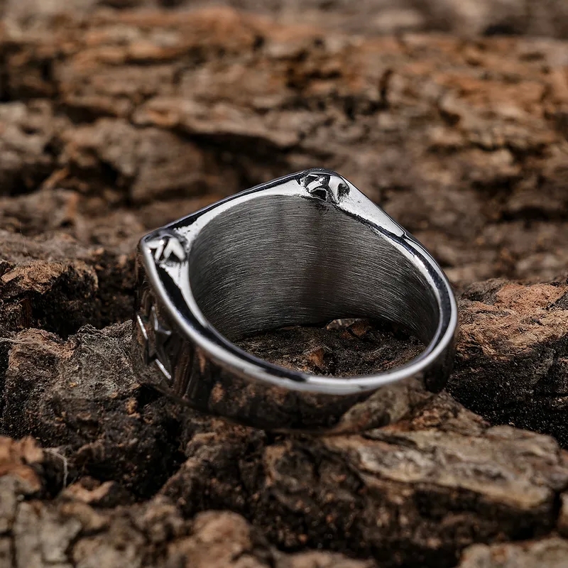 men's jewelry chest "Custom High-Fashion Punk Star Stainless Steel Men's Wide Band Rings – old navy men's jewelry Sleek Design 304 Stainless Steel" men's jewelry zales