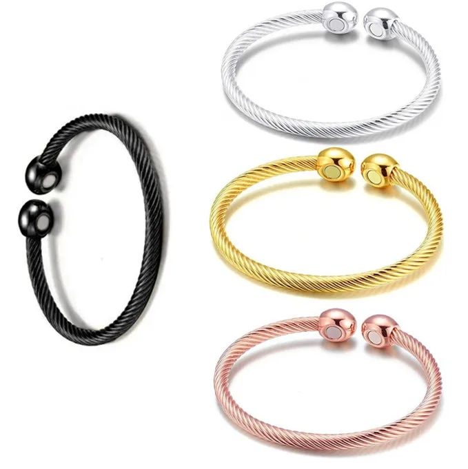men's jewelry gemstones "Artisanal Shiny Titanium Steel Geometric Twisted zales men's jewelry Cable Bracelet – Ethically Sourced & Vibrant Hip-Hop Style" quince men's jewelry