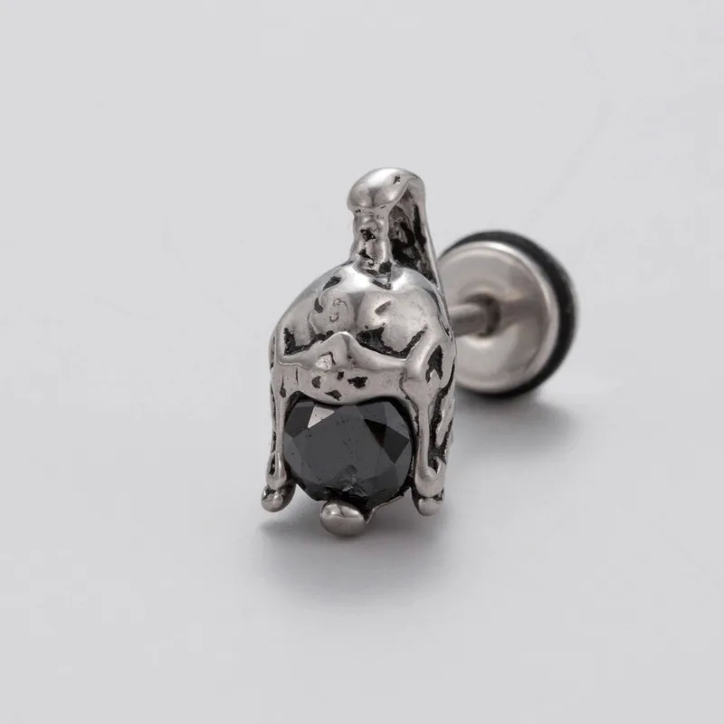 men's jewelry high end Vintage off white men's jewelry Grunge Adjustable Dainty Geometric 316 Stainless Steel Zircon Ear Studs - Wholesale 1 Piece men's zales jewelry store