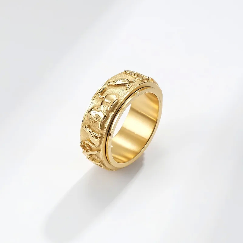 men's jewelry trends 2025 "Authentic Retro Hip-Hop Feather Rings – 304 Stainless men's jewelry tray Steel 18K Gold Plated Tailor-Made Jewelry" john hardy men's jewelry