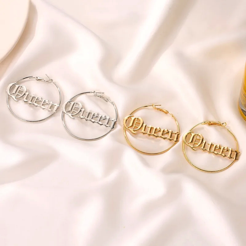 new fashion jewelry "Handcrafted Skin-Friendly Alloy Letter Hoop yulaili fashion jewelry Earrings – Eye-Catching Party Wear Accessories" aldazabal fashion jewelry