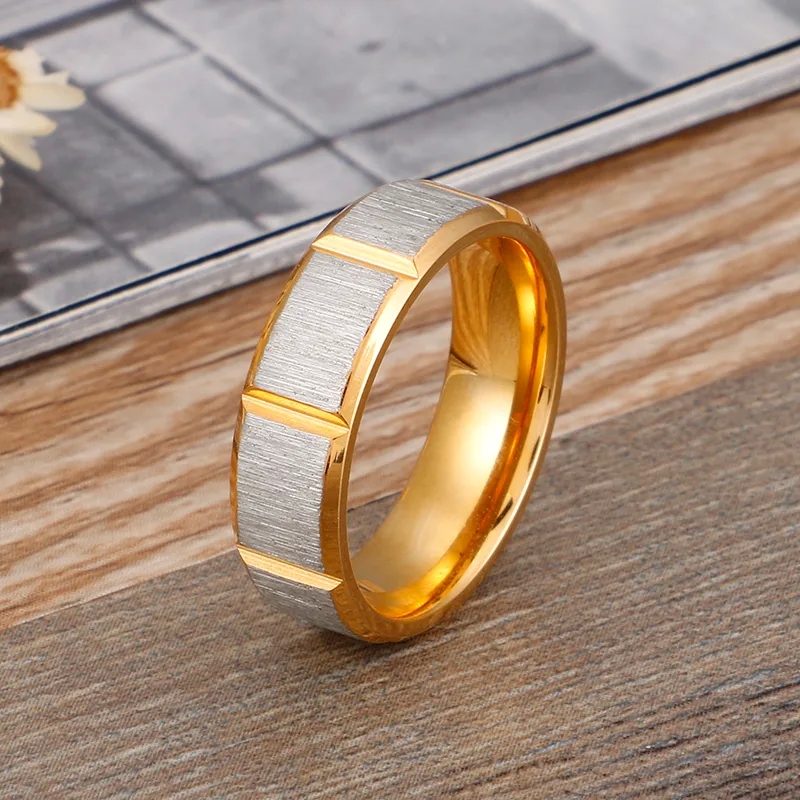 ocean fine jewelry "Wholesale Comfortable Organic 18k fine jewelry Titanium Steel 18K Gold Geometric Rings for Everyday Jewelry" 24k gold fine jewelry earrings