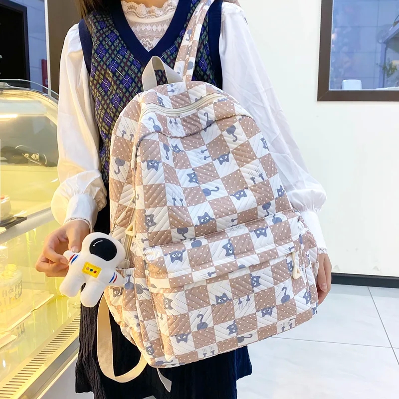 nike school bags Eco-Friendly Minimalist Plaid Backpack – Weatherproof, Multifunctional, Unique Design for School & Daily bags rule french Use bags vs static