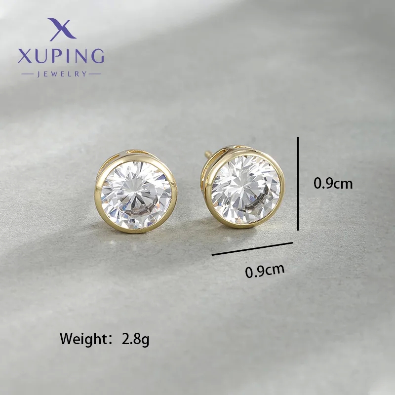 essential men's jewelry Wholesale Lightweight Romantic 14k Gold Plated Round Inlay konstantino men's jewelry on sale Alloy Ear Studs with Artificial Gemstones Best Design lacoste men jewelry