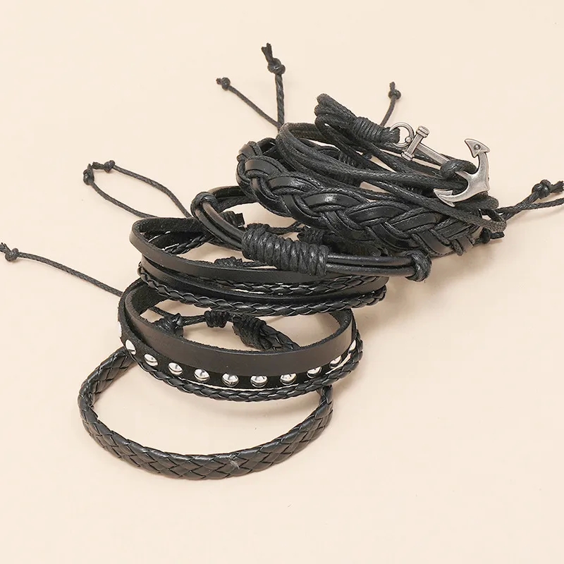 old navy men's jewelry "Vintage Hand-Woven men's jewelry h&m Cowhide Bracelet – Sleek Retro Glam DIY Leather Bracelet for Personalized Style" men's jewelry to put ashes in