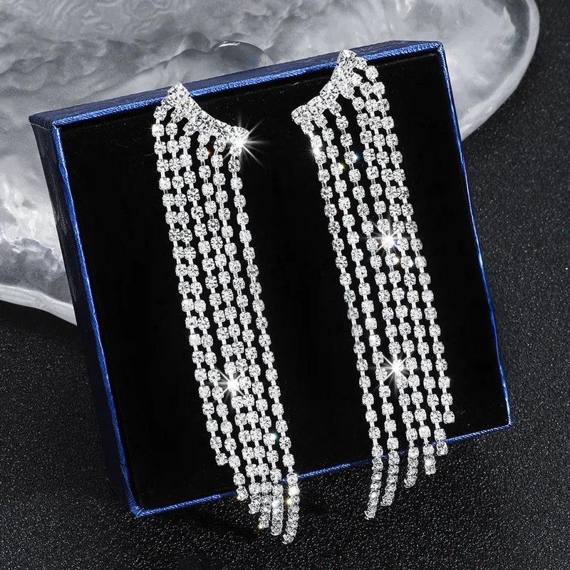 passion fine jewelry "Luxury Glam Weatherproof Geometric Rhinestone Drop bailey's fine jewelry zoominfo Earrings – Wholesale Pair" west plains pawn and fine jewelry