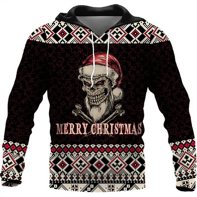 plus size women's clothing Eco-Chic Men's Recycled Christmas Tree Hip-Hop Hoodie | women's clothing vacation Seasonal Streetwear women's clothing 89107