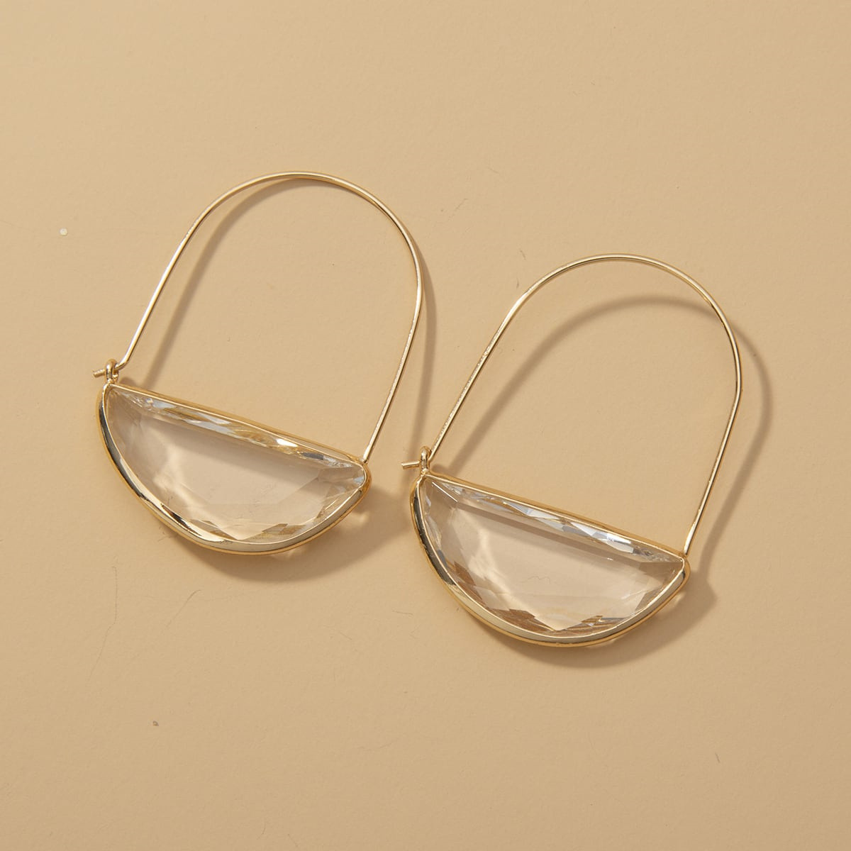popular fashion jewelry brands Wholesale Discounted Classic Semicircle Crystal fashion jewelry outlet woodbridge Earrings – Exquisite, Colorful, Simple Elegance for Women costume jewelry vs fashion jewelry