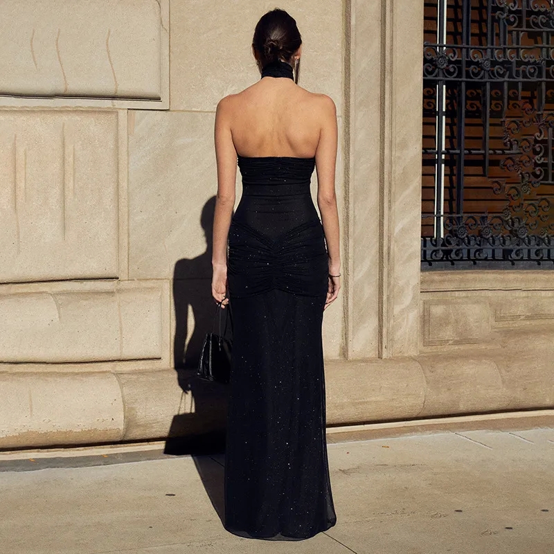 popular women's clothing stores Wholesale Women's Exquisite V-Neck Backless Maxi Dress ethical women's clothing – Timeless Luxury Non-Toxic Streetwear Elegance women's clothing subscription box