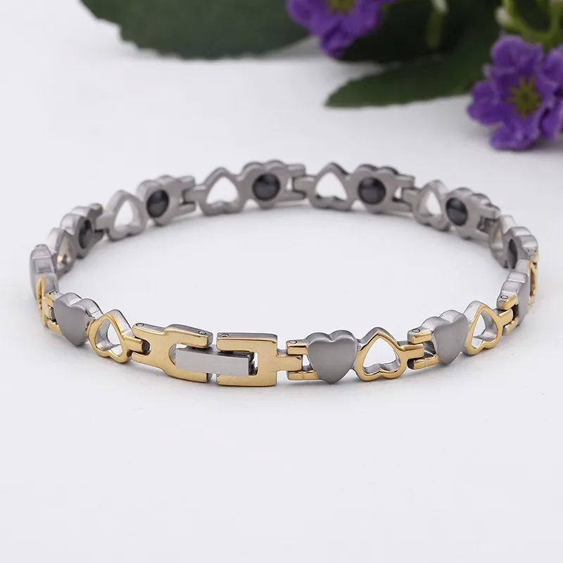 prada fine jewelry Wholesale Matte fine jewelry job description Titanium Steel 18K Gold Plated Heart Bracelets - Organic High-End Masculine Design yearace fine jewelry