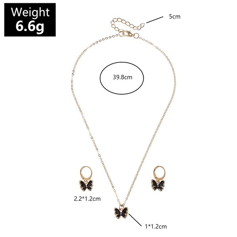 Vintage Dainty Butterfly Metal Pendant - Waterproof Fashion Jewelry for Wholesale