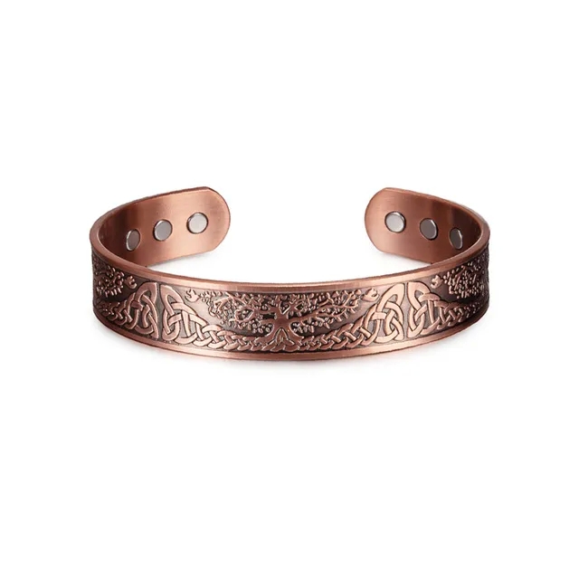 egyptian men's jewelry Eco-Friendly Refined Copper Magnetic Men's Bangle – Vintage Formal male quartz jewelry Style Solid Color Cuff men's jewelry egypt