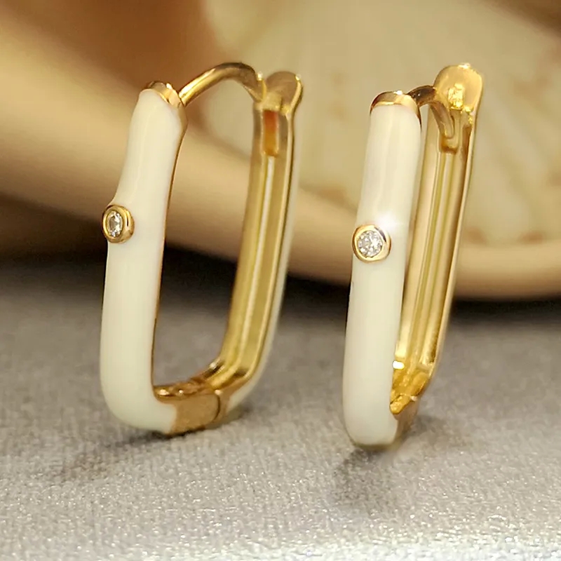Handcrafted Minimalist U-Shape Hoop Earrings - Scratch-Resistant, Gold/Silver Plated, Budget-Friendly Artisan Design