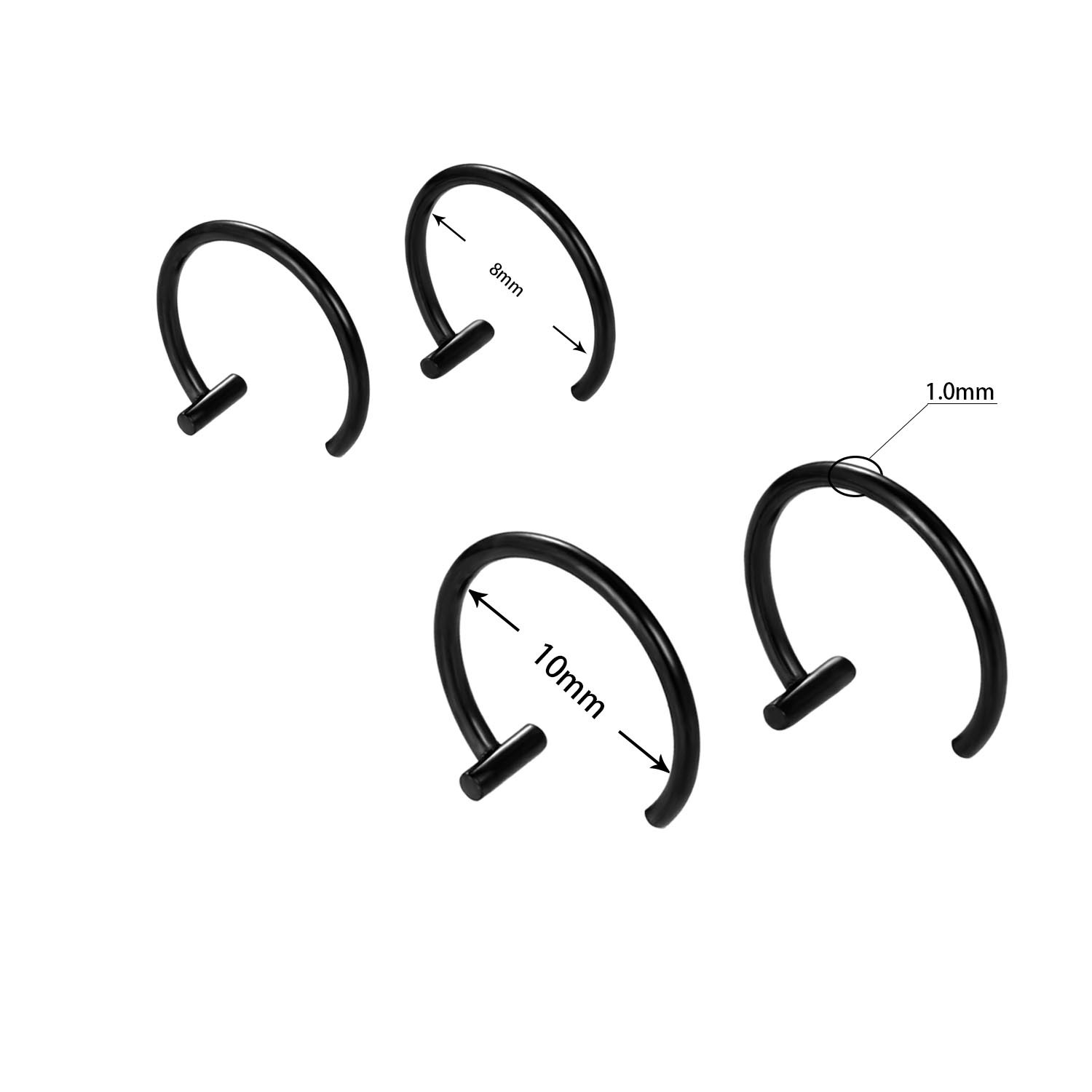 radiant fine jewelry Luxury Artisan C-Shape Stainless Steel Plated Lip Ring hera fine jewelry – Exclusively Crafted Sleek Design wish fine jewelry